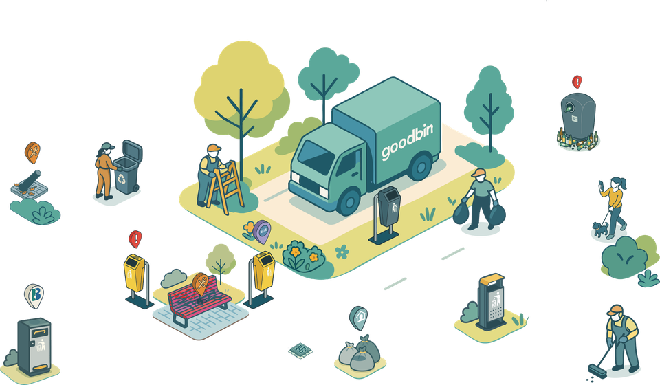 Goodbin smart waste management illustration
